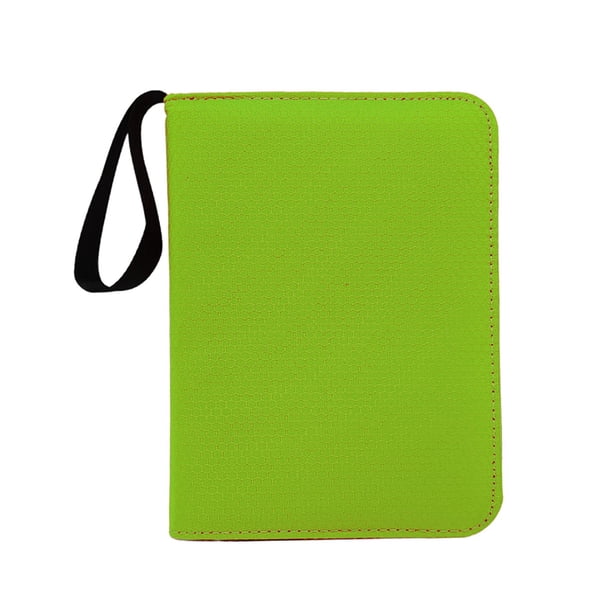 Bolsa de almacenamiento de tarjetas con textura de panal de color sólido,cuatro compartimentos,400 bolsillos transparentes para tarjetas