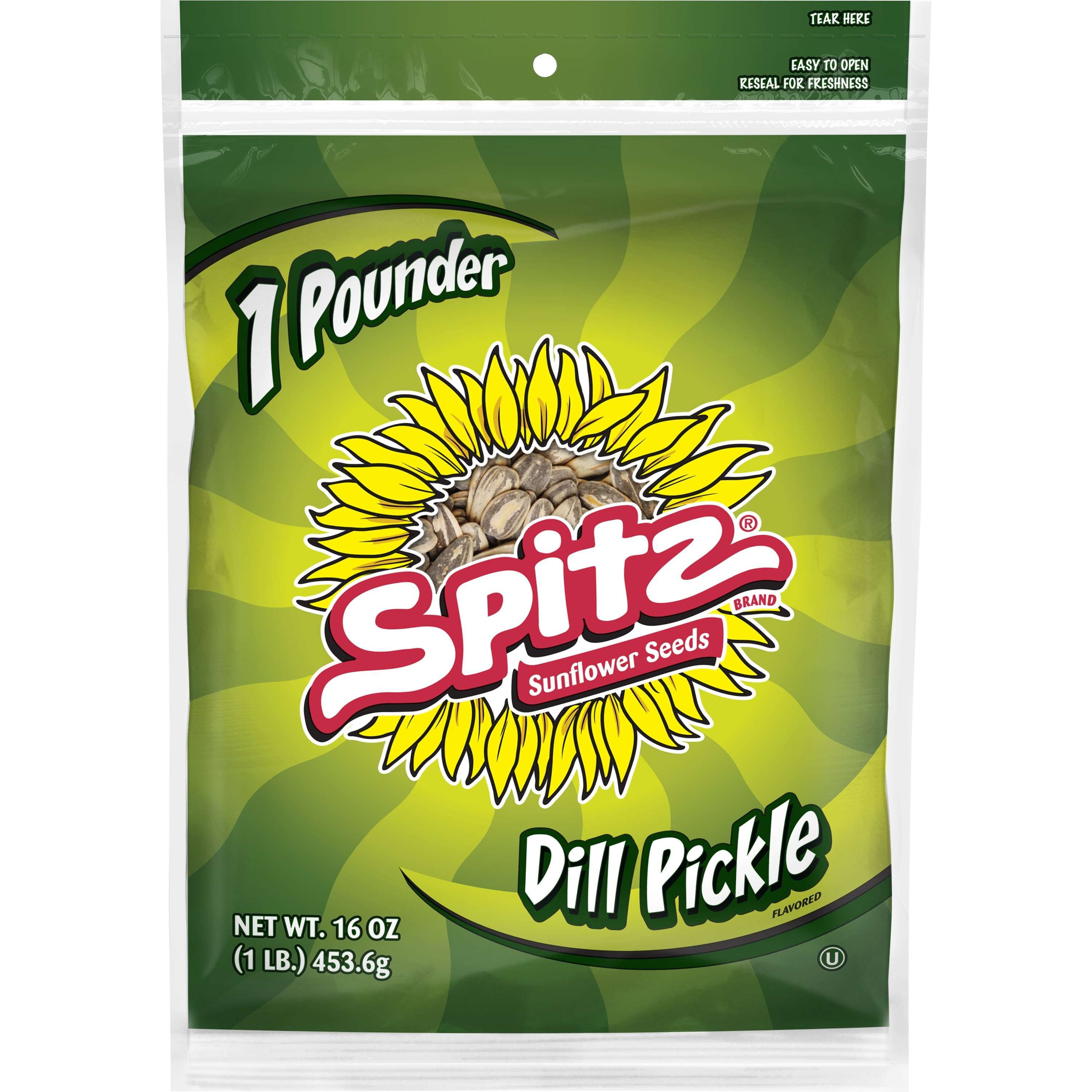 Spitz Dill Pickle Flavored Sunflower Seeds 16 oz. Bag ...