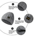 thumbnail image 3 of Gorro de invierno con forro de satén para mujer y hombre, gorro holgado con forro de seda para invierno, gorro de punto cálido con puños, 3 of 5