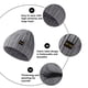 thumbnail image 3 of Gorro de invierno con forro de satén para mujer y hombre, gorro holgado con forro de seda para invierno, gorro de punto cálido con puños, 3 of 5