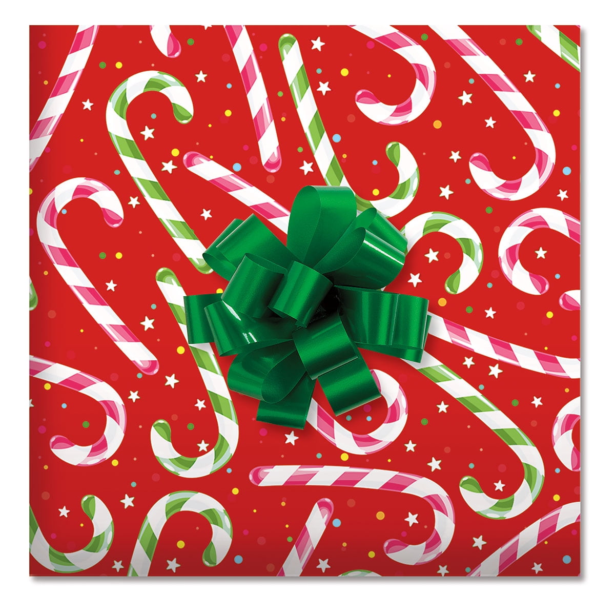 Kraft Candy Cane Christmas Gift Wrap 1/2 Ream 417 ft x 24 in