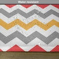 thumbnail image 6 of Ambesonne Colorful Place Mats Set of 4, Abstract Retro Chevron, Standard Size, Grey Marigold Red, 6 of 6