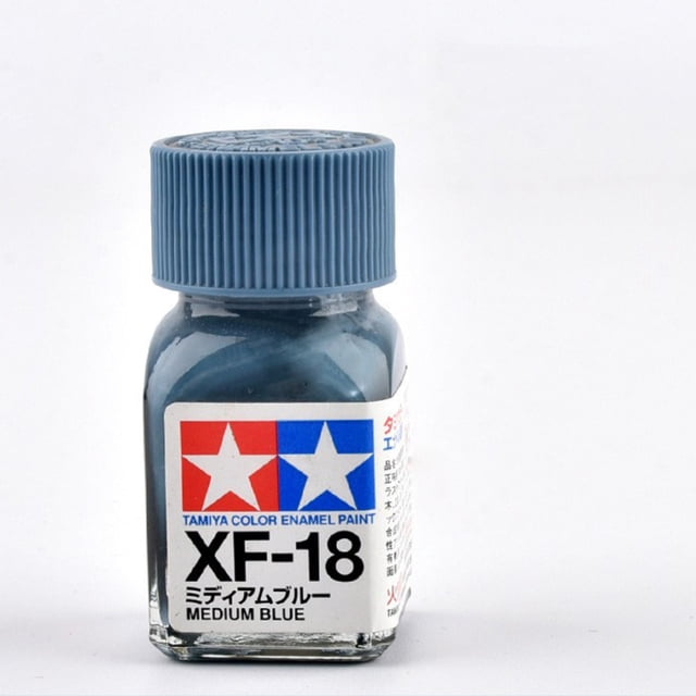 Tamiya XF-18 Flat Medium Blue Enamel Paint 10ml for Scale Models Miniatures