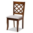 thumbnail image 3 of Baxton Studio Zoe Upholstered and Walnut Brown Finished Wood 5-Piece Dining Set, 3 of 5