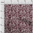 thumbnail image 1 of oneOone Cotton Poplin Maroon Fabric Leaves & Floral Block Craft Projects Fabric Prints By Yard 56 Inches Wide, 1 of 4