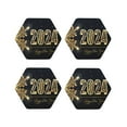 thumbnail image 2 of Balery 4 Pcs Happy New Year 2024 (5)Leather Coasters Set, Drink Table Cup Coasters For Living Room Kitchen Coffee Decor, 2 of 9