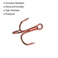 thumbnail image 5 of Uxcell 10#8#6#4#2#  Carbon Steel Treble Fish Hooks Kit with Barbs, Red 1 Set, 5 of 5