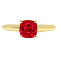 thumbnail image 7 of Solitaire Engagement Ring for Women - 1.5ct Simulated Ruby in 14K Yellow Gold Promise Ring, 7 of 7