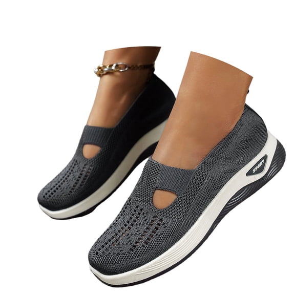 Women Casual Shoes Slip On Loafers Walking Shoes Casual Footwear Mesh Hollow Non Slip Sole For Everyday Outdoor Wear ,Us Size:7