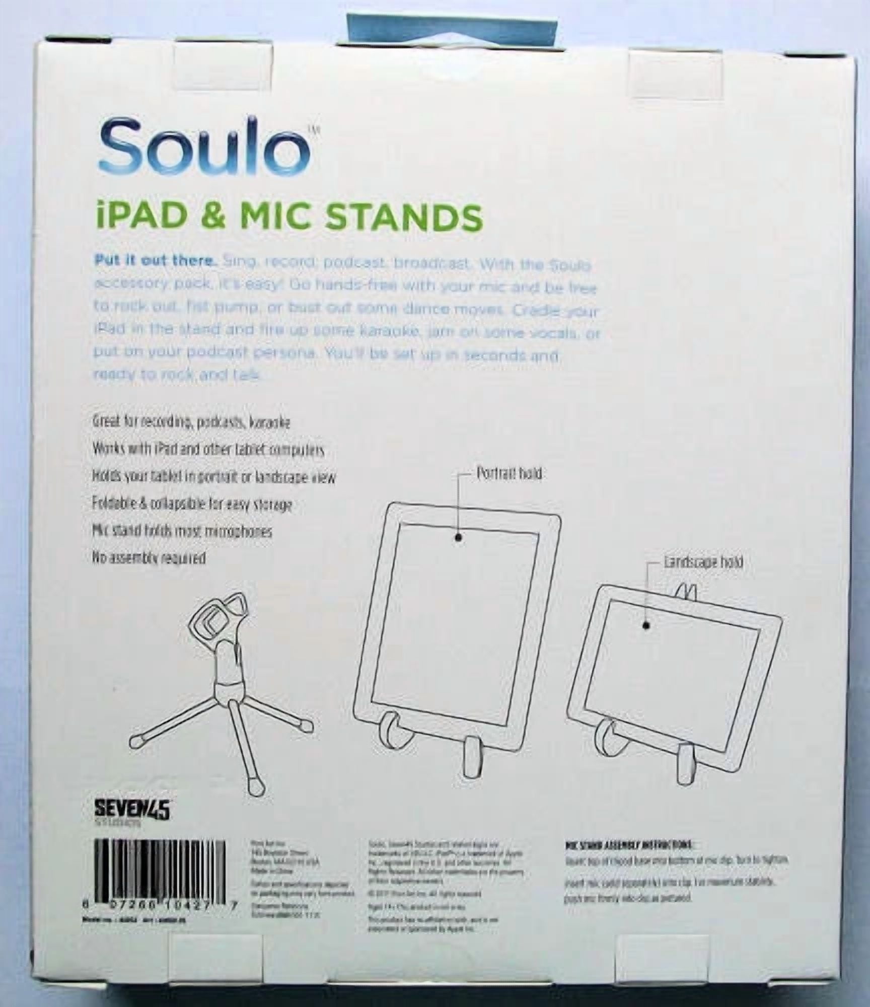 CIRCLE- New Soulo Accessory Pack Desktop Tablet & Microphone Stands Karaoke *Free Ship
