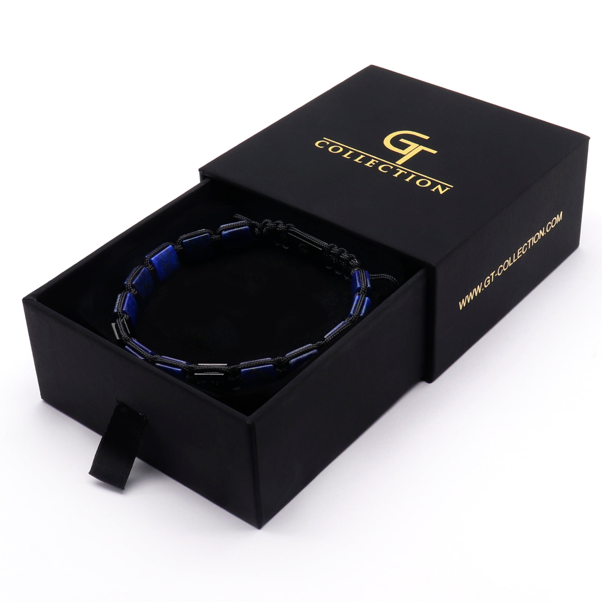 Men's LAPIS LAZULI Flat Bead Bracelet | Gift for Men | One Size Fits All | 100% Natural | Gemstone Adjustable Bracelet