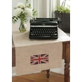 thumbnail image 2 of Downton Abbey British Union Jack Natural Beige Decorative Table Runner 16" x 48", 2 of 2