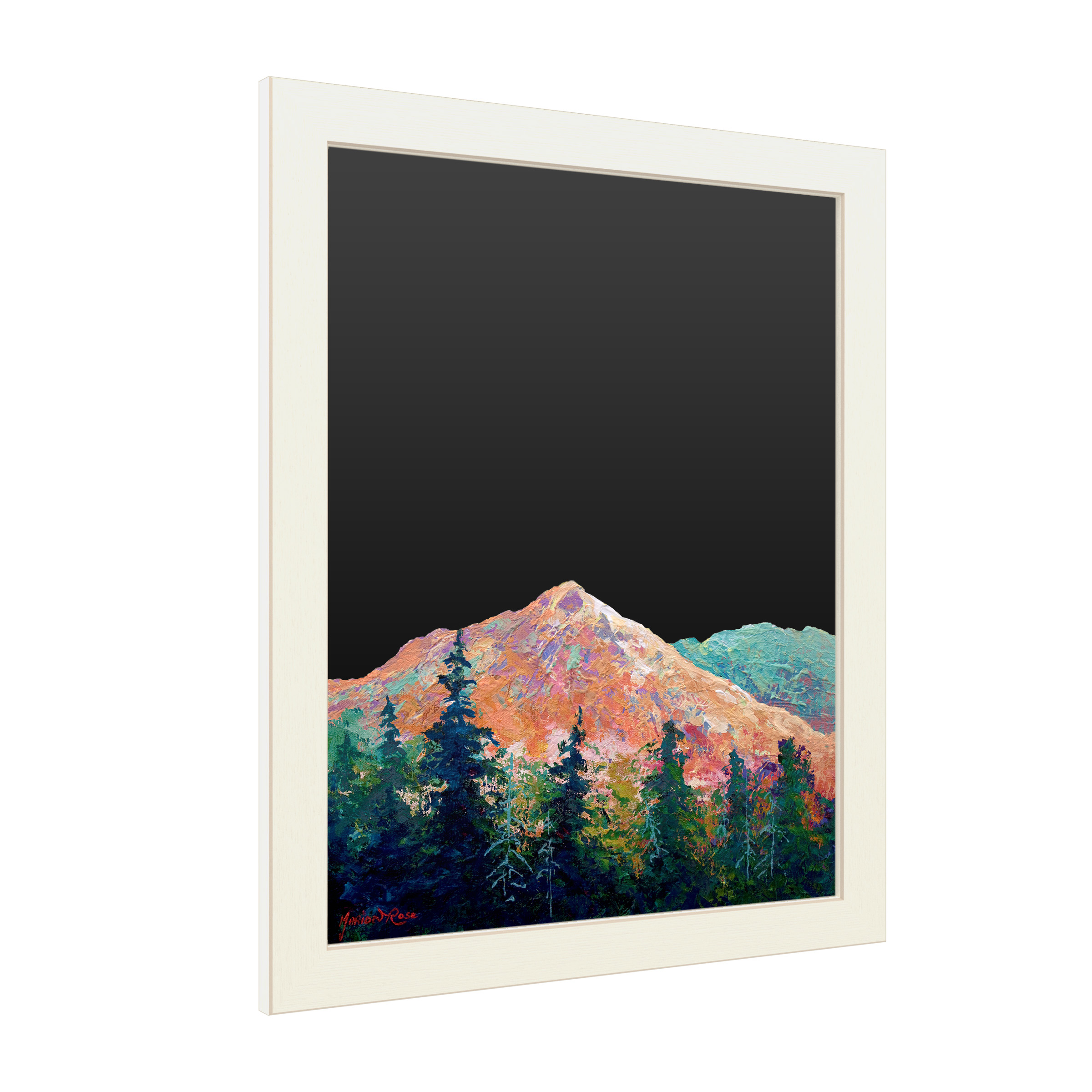 Functional Chalkboard with Printed Artwork - Marion Rose 'Mtn Sentinel' Chalk Board Wall Sign - Ready to Hang