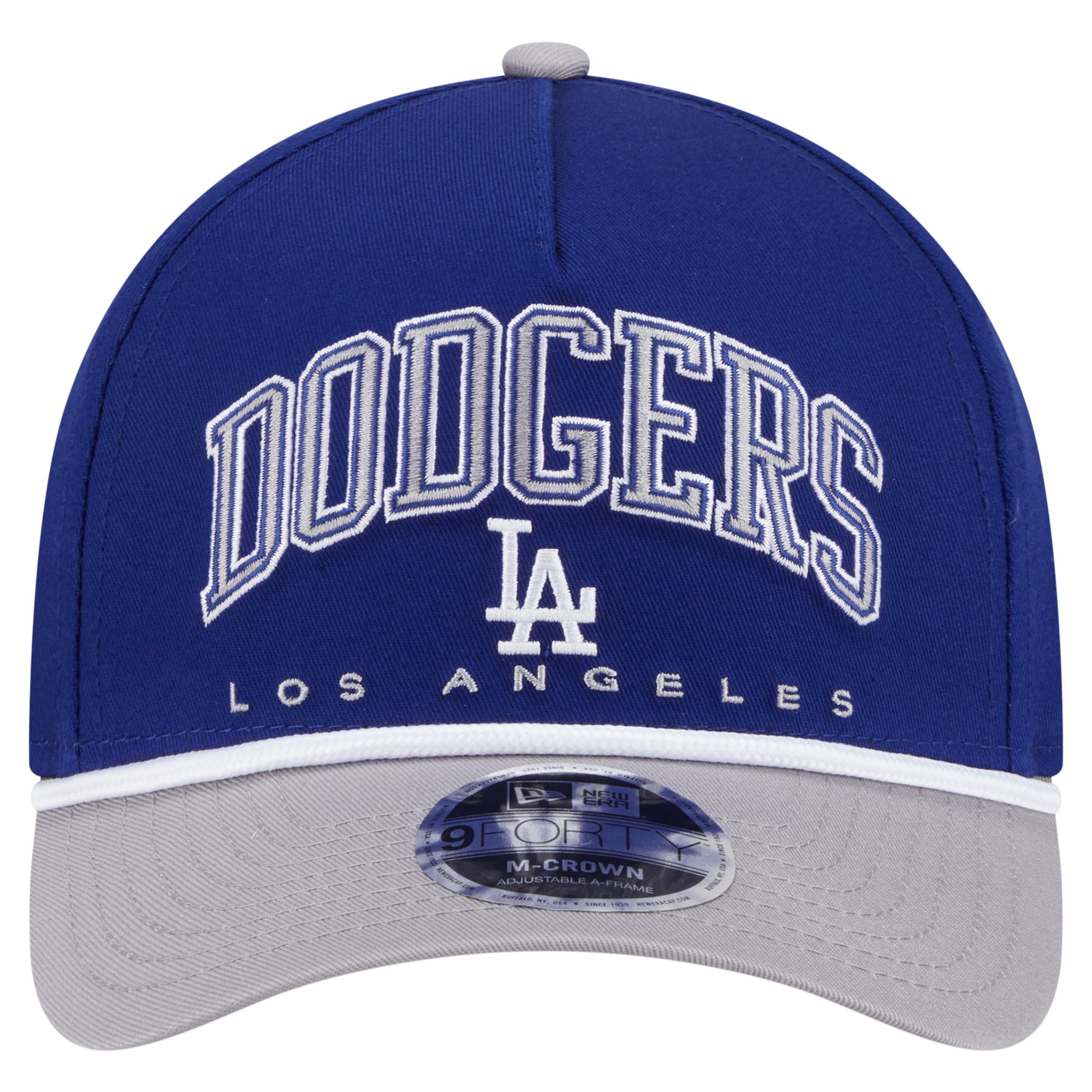 Men's New Era Royal/Gray Los Angeles Dodgers Arch 9FORTY A-Frame M-Crown Adjustable Hat
