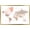 Gold Framed Version, variant on Geography - World Map Neutral Earth Tones 26 Wall Poster, 14.725" x 22.375"