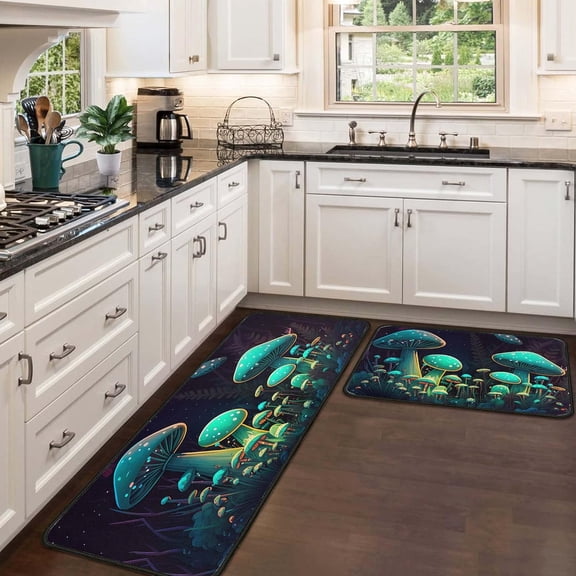 Chef Kitchen Rugs and Mats Non-Slip, Washable, Stain and Fade Resistant, Suitable for Anti Fatigue Kitchen Mat Set of 2 Chef Kitchen Decor 17 x47 17"x30"