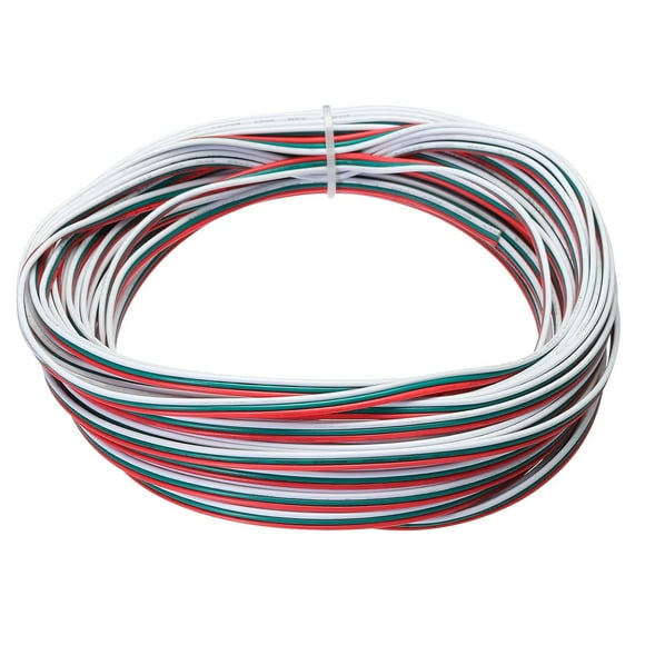 shiyou-24 Gauge 3 Conductor Electrical Wire Tinned Copper Cable 49FT Flexible Stranded Hook-up Wire for LED Strips Lamps Residential Wiring Car Circuit