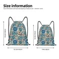 thumbnail image 4 of Lafuoo Vintage Floral Butterflies Pattern Drawstring Pocket, Adjustable Shoulder Strap Storage Bag Suitable for Men and Women-Medium, 4 of 7