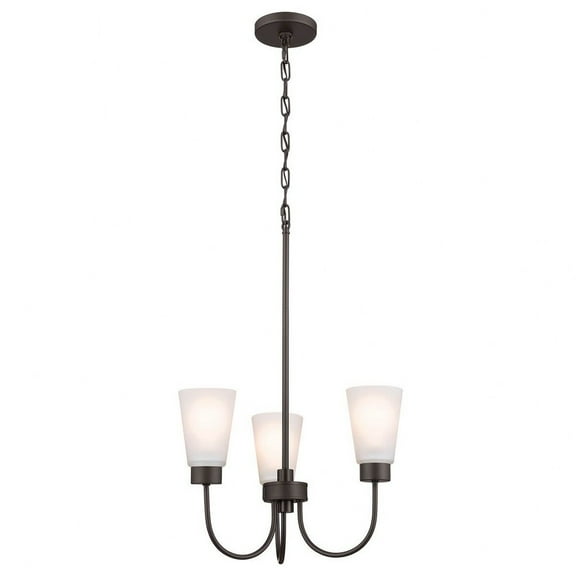 52442OZ Kichler Lighting Erma - 3 Light Small Chandelier In Updated Traditional Style-18.5 Inches Tall-Olde Bronze Finish    -Traditional Installation