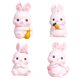 thumbnail image 1 of 4pcs encantadores cifras de conejo cifras de pastel adornos de dibujos animados hornear decoraciones de pastel, 1 of 7