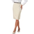 thumbnail image 4 of INSPIRE CHIC Pencil Skirt for Women Knee Length High Waisted Elegant Office Work Midi Skirts with Belt XS Apricot, 4 of 6