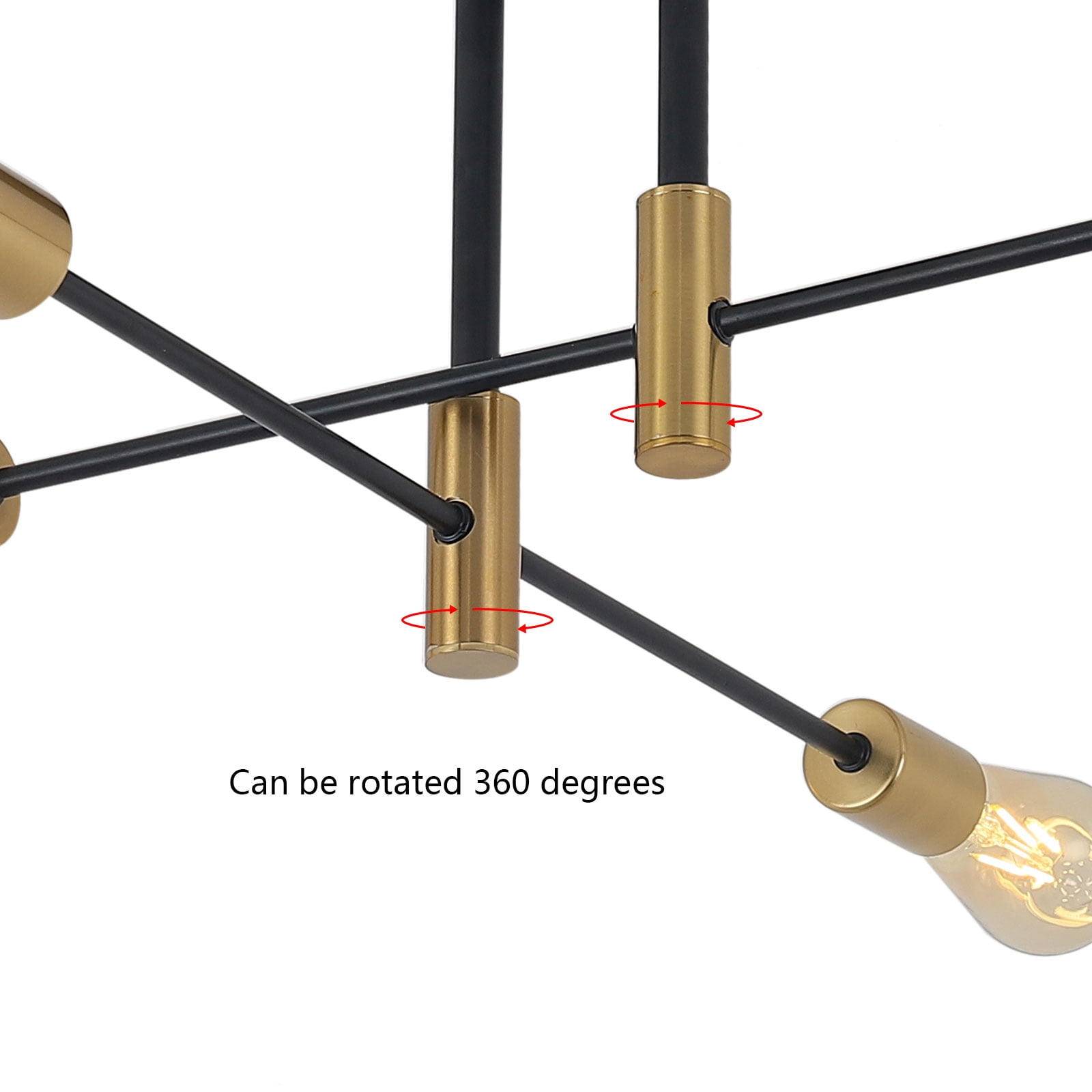 Modern Pendant Light with 4 Lamp Holders Farmhouse Chandelier Pendant Lighting Fixtures Ceiling Mount Mounting Type Pendant Light for Kitchen Island Dining Room