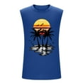 thumbnail image 5 of VBTAPA Flash Sale! Mens Beach Tank Top Tropical Summer Sleeveless Cut Off Shirt Lightweight Breathable Casual Aloha Tees Blue M, 5 of 7