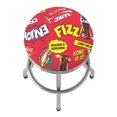 thumbnail image 5 of Trademark Gameroom Coca-Cola Pop Art Chrome Ribbed Barstool, 5 of 5