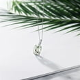thumbnail image 3 of Gem Stone King 2.65 Ct Green Prasiolite E-F Lab Grown Diamond 925 Sterling Silver Pendant with Chain, 3 of 5