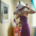 thumbnail image 5 of Máscara de animales Máscara de unicornio de lujo Novedad Disfraz de Halloween Máscara de cabeza de animal de látex Máscara de unicornio JAMW Sencillez, 5 of 5