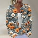 thumbnail image 1 of Cárdigan holgado informal con estampado de manga larga y botones para mujer, chaqueta de punto, top de poliéster para mujer, 1 of 5