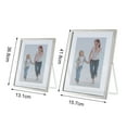 thumbnail image 5 of Lohuatrd 7/8 Inch Floating Picture Frame Tempered Glass Frame Electroplated Stainless Foldable Standing Anti skid Luxury Oblong Wall Mounting Table Top Display Picture Display Frameme, 5 of 7