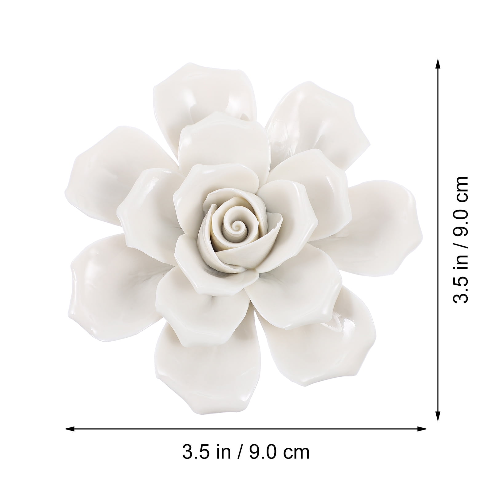3D Flower Wall Hanging Decor - Ceramic - White - ApolloBox
