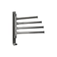 thumbnail image 2 of 180 Degree Rotating 4 Pole Bathroom Towel Rack, Punch Free Space Aluminum Storage Shelf, Multifunctional Wall Mounted Towel Bar with Hooks for Bathroom Washroom Laundry, 2 of 6