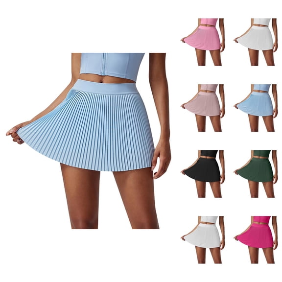 Pleated Tennis Skirt for Women Lightweight High Waisted A Line Athletic Skorts with Pockets Golf Skirts