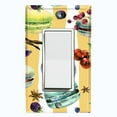 thumbnail image 1 of Metal Light Switch Plate Cover Macaron Fruits and Spices Dessert Stripes CAK026, 1 of 13