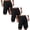 Black, variant on Pack of 3Pcs Cargo Shorts for Men Big and Tall Regular Fit Casual Outdoor Hiking Pants Lightweight Button Elastic Waist Knee Length Bermuda Shorts with Multi-Pockets Bronze M