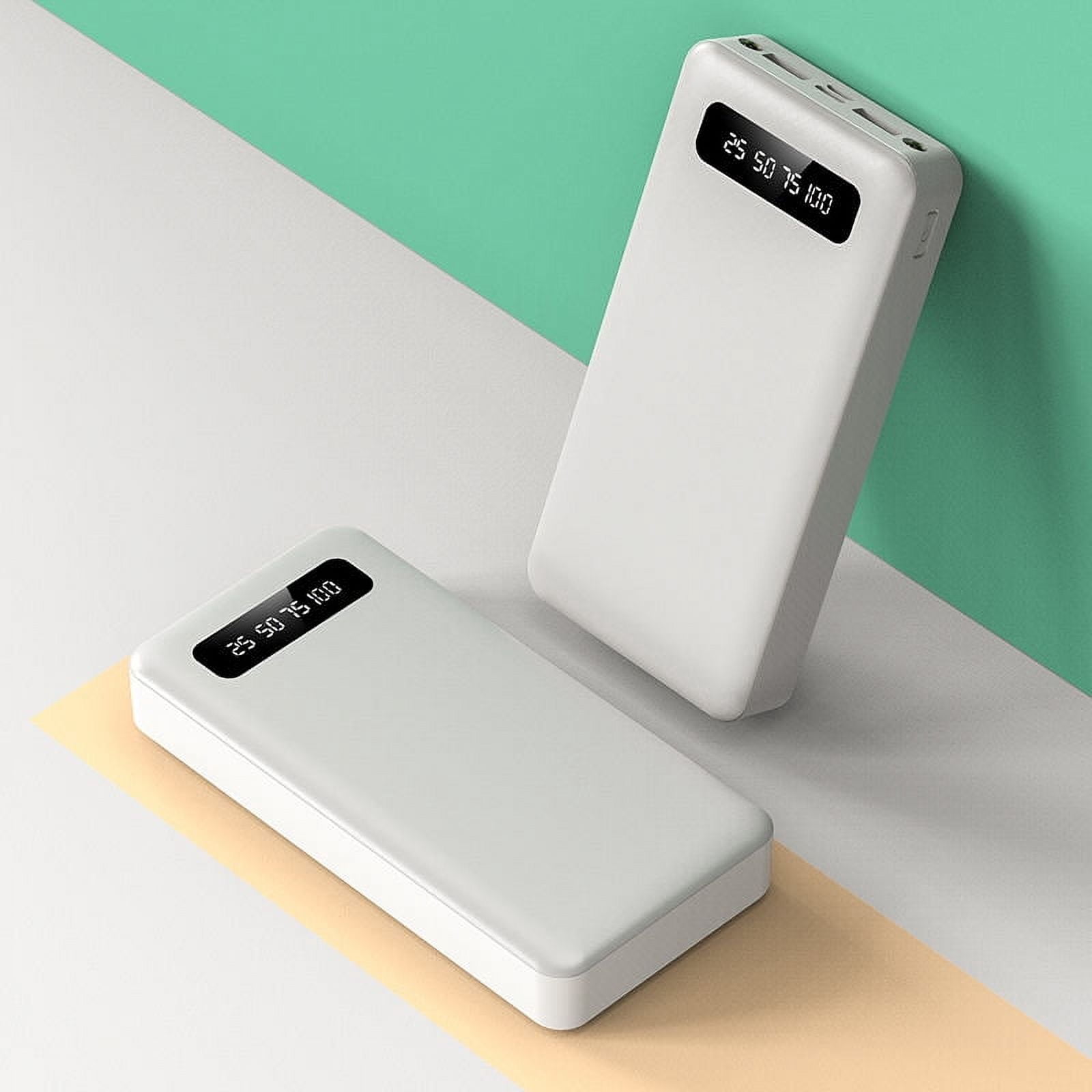 Entronix Power Bank 20,000 mAh Portable Charger With Dual USB and Type C Port, White
