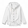 thumbnail image 4 of RXMEKW Solid Color Hooded Cardigan for Men with Button Front and Long Sleeves, 4 of 8