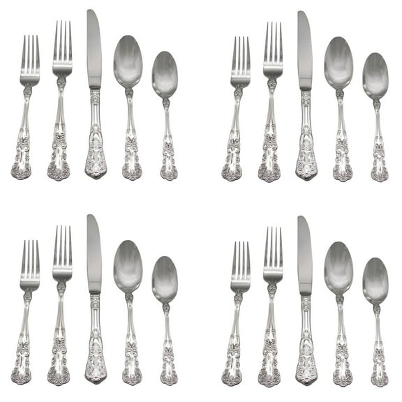 Gorham Blossom 18/10 Stainless Steel 20pc. Flatware Set (Service for Four)