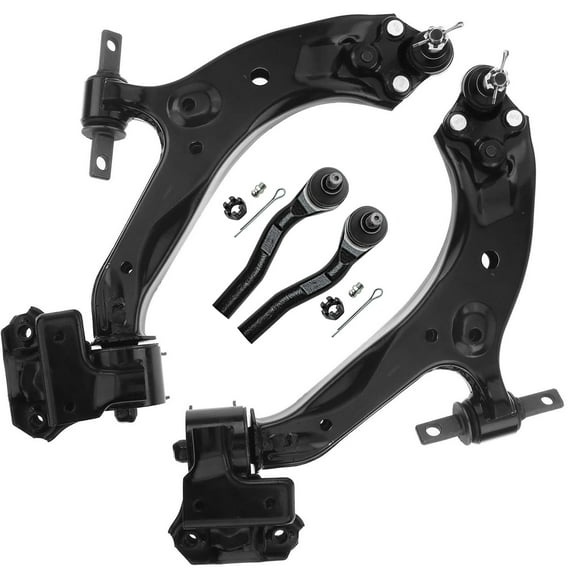 Detroit Axle - 4pc Front End Suspension Kit for 2012 2013 2014 Honda CR-V, 2 Lower Control Arms with Ball Joint 2 Outer Tie Rods Replacement