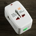 thumbnail image 4 of Compact Design Universal Travel Adapter, Worldwide Compatibility Flame-Retardant Abs All-In-One Multi-Function Plug Adapter For Over 180 Countries, Offers 4 Sockets (Uk / Us / Aus, 4 of 5