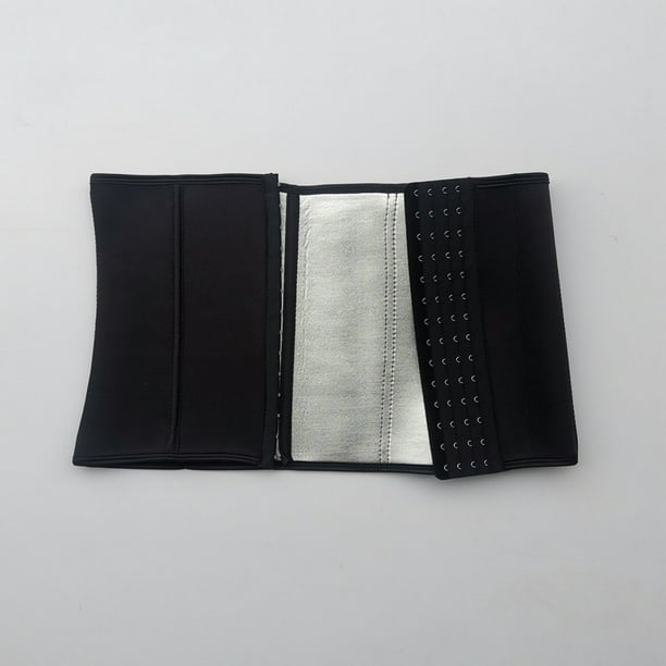 Cinturón abdominal sudoroso con hebilla de cuatro botones de iones de plata Cinturón de plástico para yoga, protección de cintura para correr y fitness Protector contra el sudor