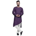 thumbnail image 1 of Atasi Kurta-Formen Indiens en Coton Uni à Manches Longues Ethniques pour Garçons, 1 of 5