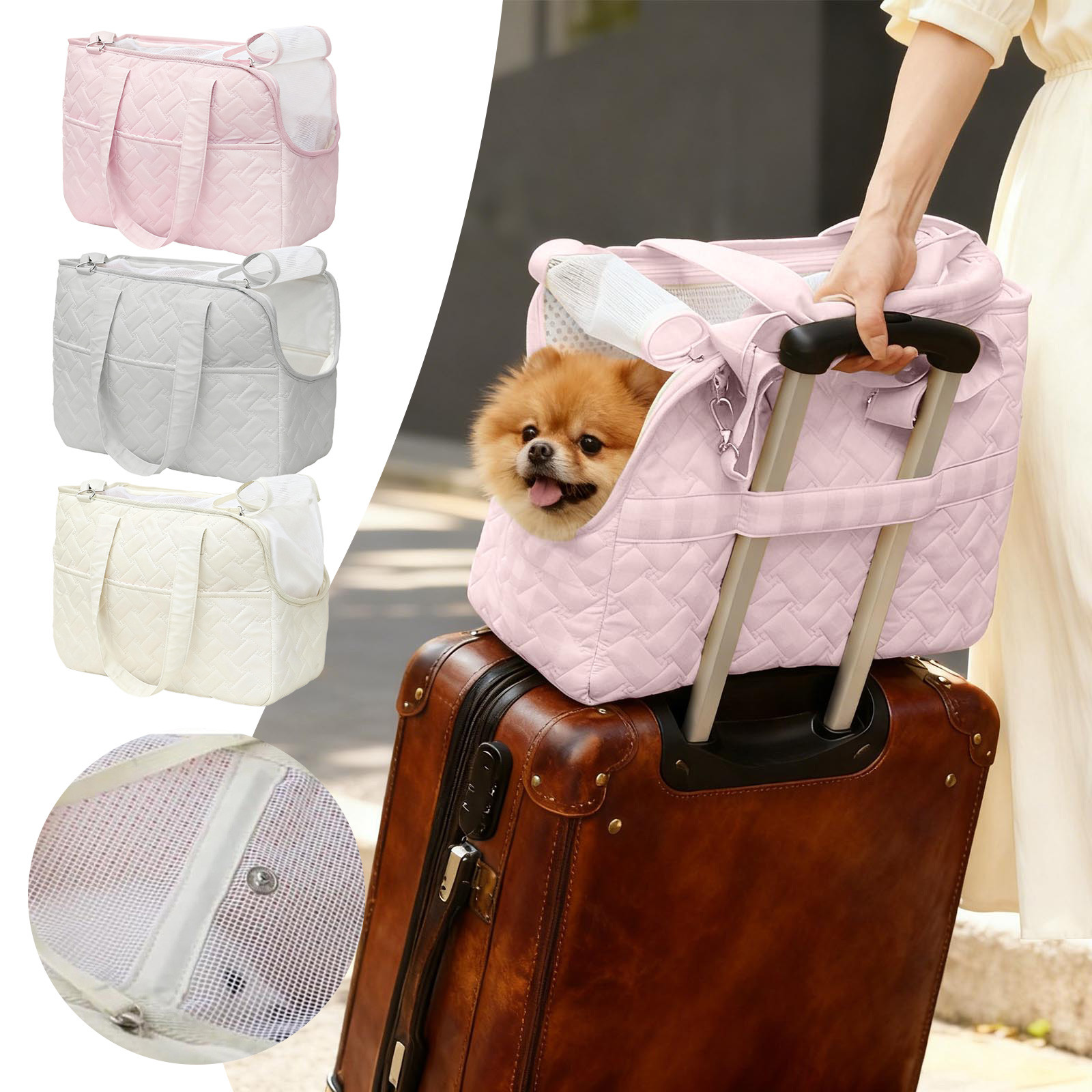 Pet Supplies Portable Shoulder Strap Cat Tote Backpack Lightweight Outdoor Travel with Breathable Mesh Window and Comfort Secure Design