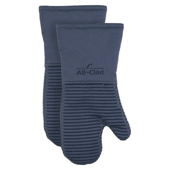 All-Clad Premium Silicone Oven Mitts, 2-Pack, Indigo