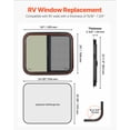 thumbnail image 2 of KFFKFF Side RV Window, Dimensions 24" W x 20" H, Shaded Sliding RV Window with Mesh Screen & Decorative Ring, Suitable for 15/16"-1 3/4" Wall Thickness, DOT Certified, 2 of 9