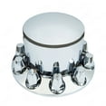 thumbnail image 4 of QSC Truck Parts Chrome Truck Dome Front Rear Axle Cover Kits Hub Cap 33mm Thread on Lug Nuts, 4 of 4