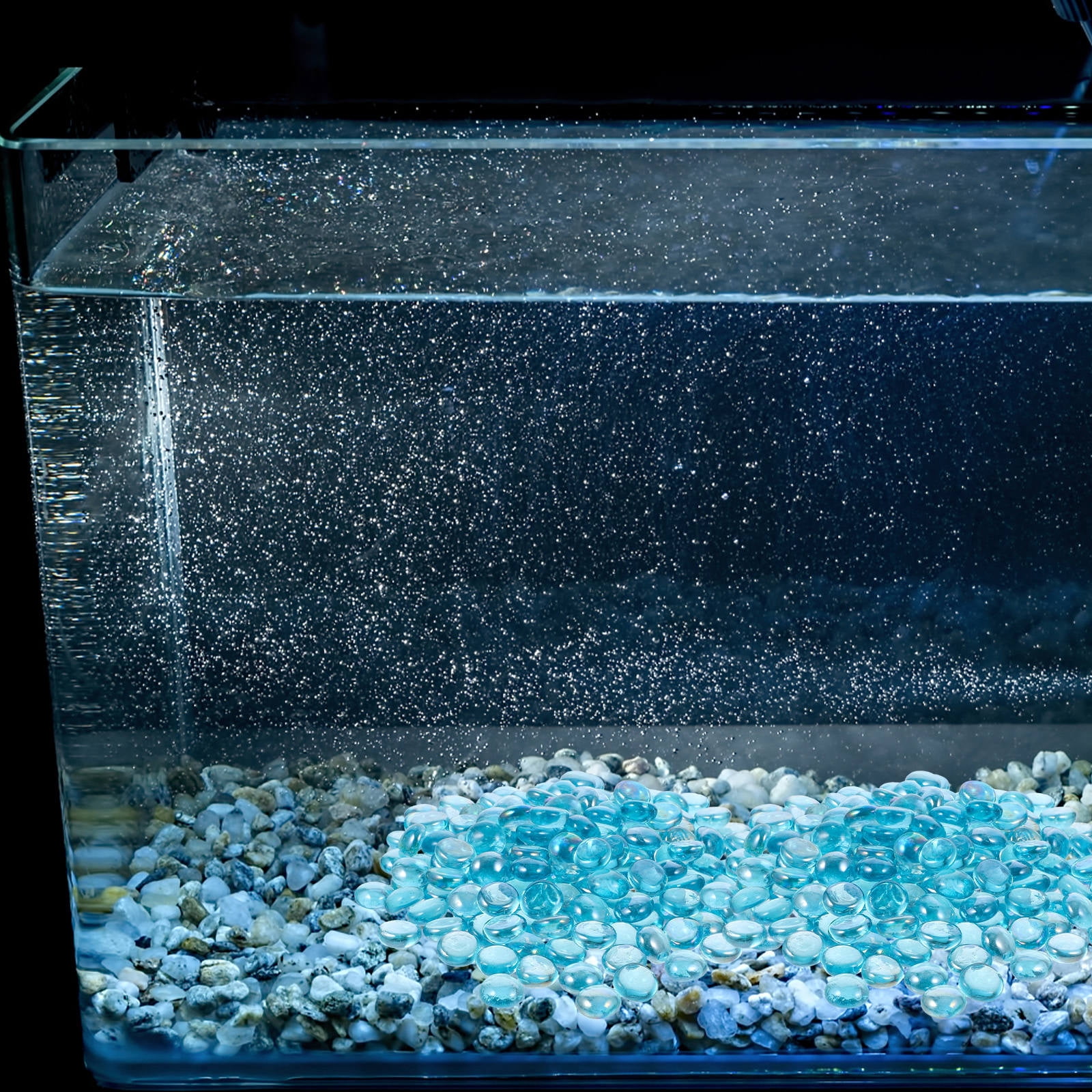 UPKOCH Blue Glass Stones for Decor Add Style to Plants and Fish Tanks 1 Bag