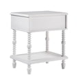 thumbnail image 3 of Vivienne Walker Edison Easy Assembly Solid Wood Spindle 1-Drawer Nightstand - White, 3 of 13